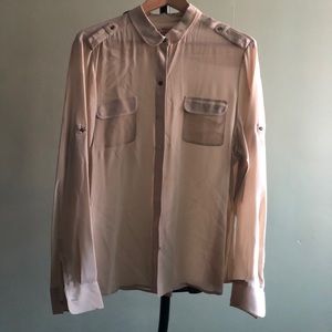 Banana Republic Heritage Silk Utility Blouse XL